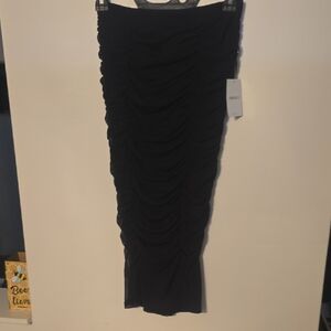 Forever 21 Black Ruched Maxi Skirt